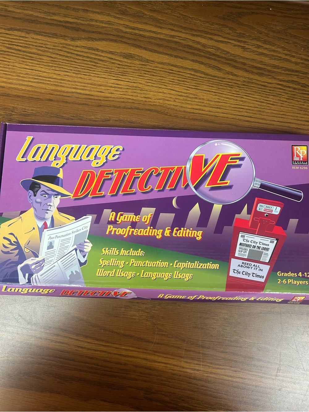 Language Detective Proofreading & Editing Board Game, homeschool English 4-12 gr